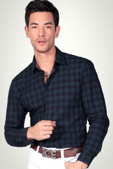 England college style check shirt